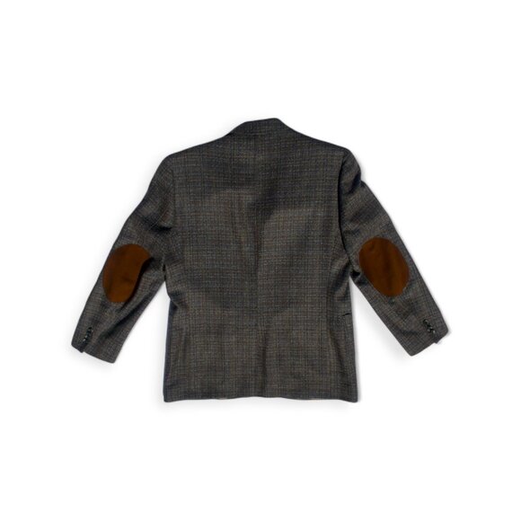 🇨🇦 Savile Row Gold Wool Sport Coat (Charcoal/Blue) - Picture 10 of 15